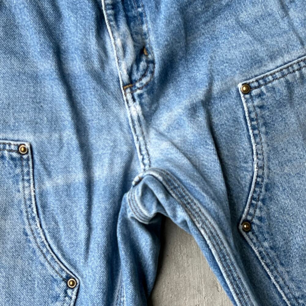 Carhartt denim blue jeans double knee work wear carpenter pants - Picture 3 of 14